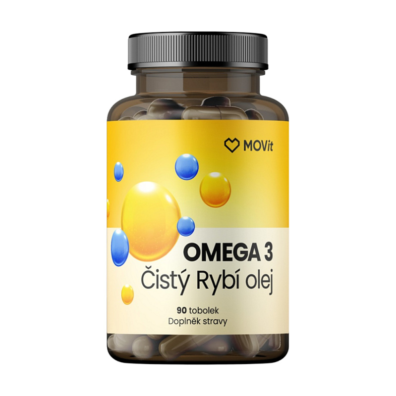 MOVit Omega 3 Čistý Rybí Olej tob.90