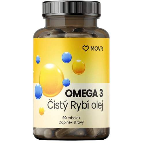 MOVit Omega 3 Čistý Rybí Olej tob.90