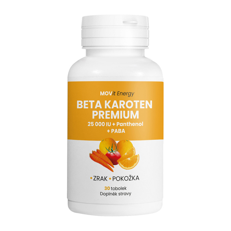 MOVit Energy Beta karoten Premium 25 000 IU + Panthenol + PABA 30 tobolek