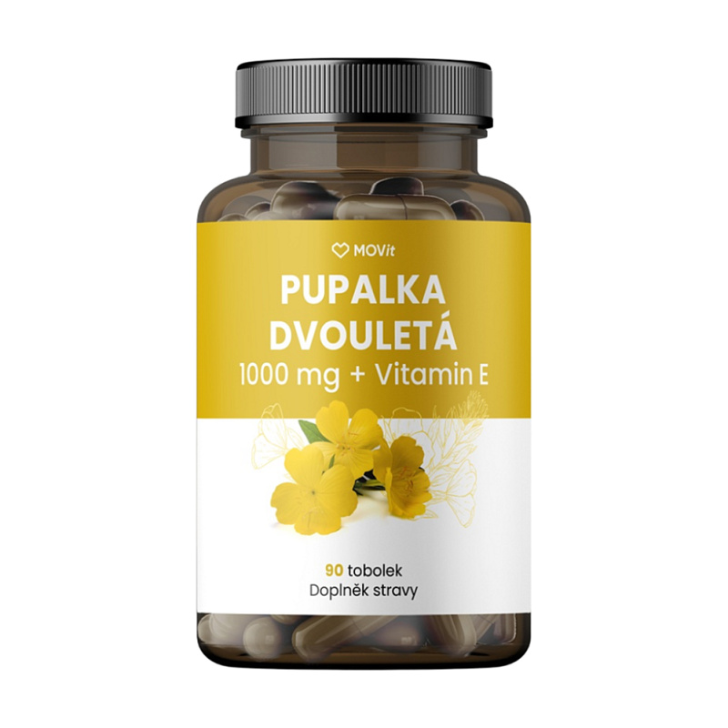 MOVit Pupalka dvouletá 1000mg+Vitamin E tob.90