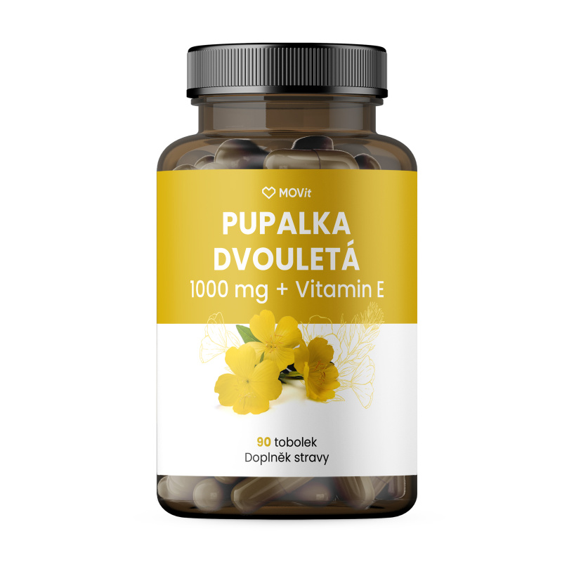MOVit Pupalka dvouletá 1000mg+Vitamin E tob.90