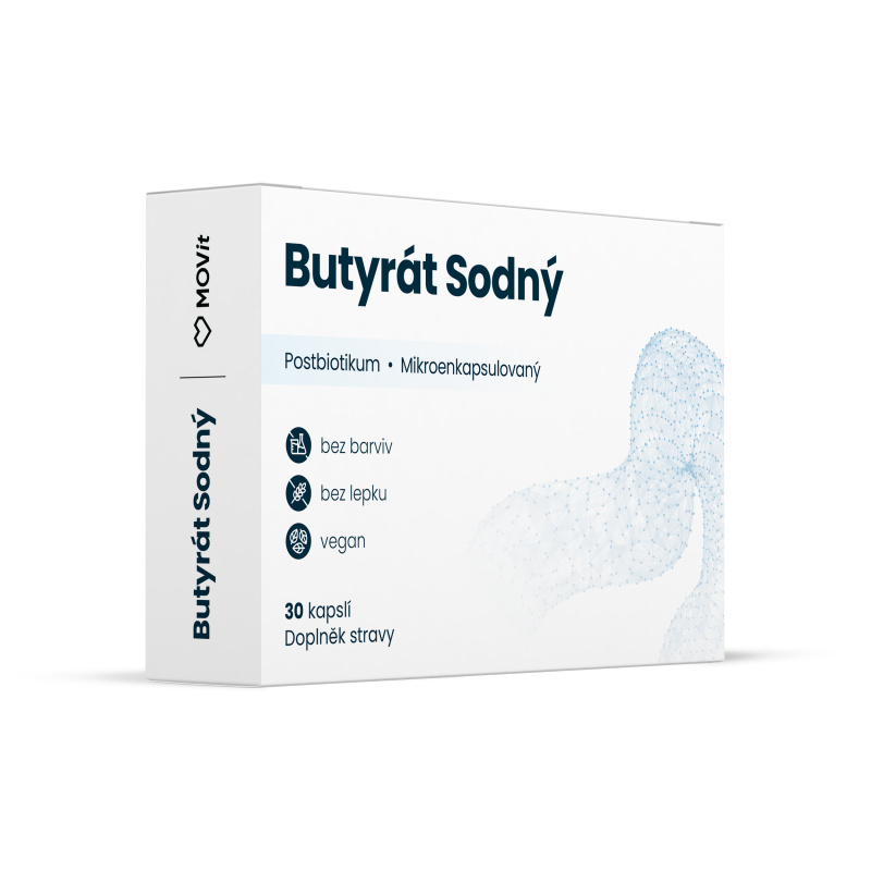 MOVit Butyrát sodný Postbiotikum cps.30