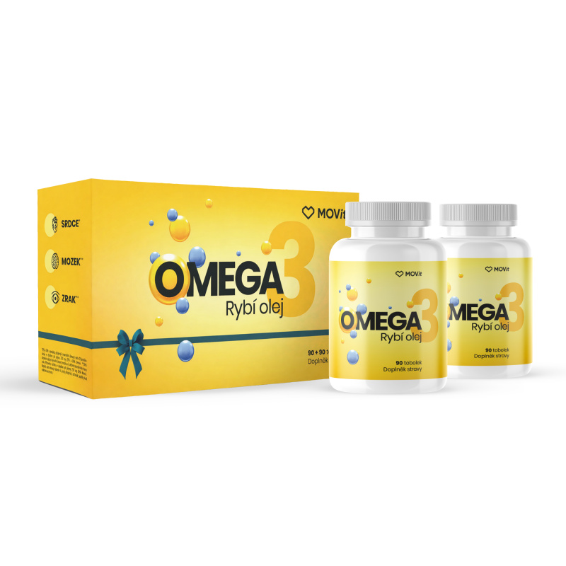MOVit Omega 3 Rybí olej tob.90+90