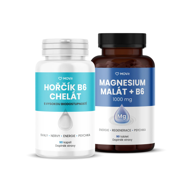 MOVit Duo Hořčíků Malát+B6&Chelát cps.90+tbl.90