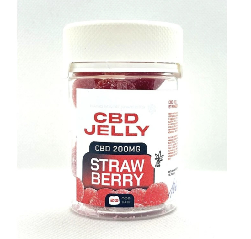 CZECHCBD CBD Jelly 200 mg - želé jahoda, 10 ks