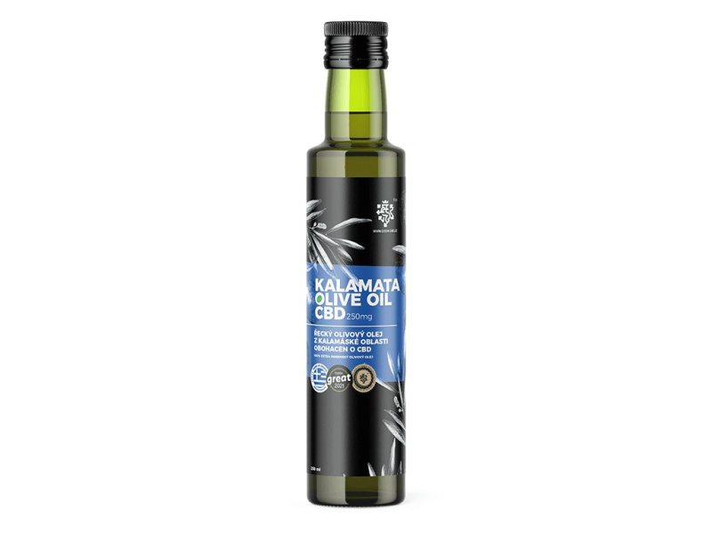 CZECHCBD Olivový olej s 250 mg CBD extra panenský, 250 ml