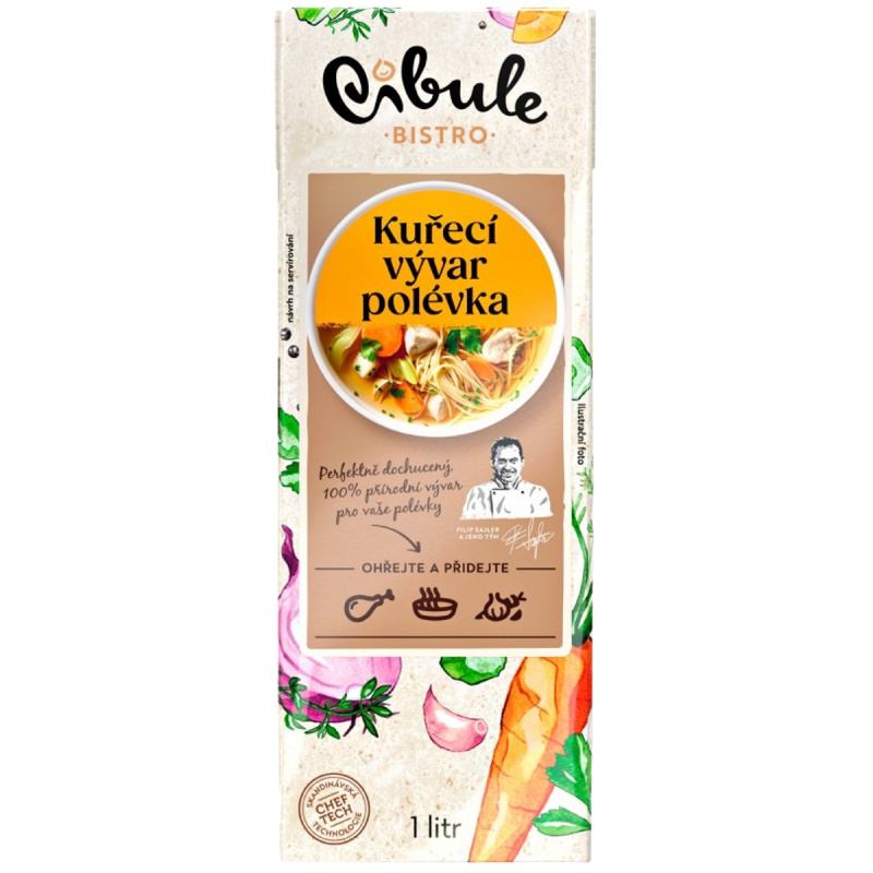 Cibule Bistro Kuřecí vývar jako polévka