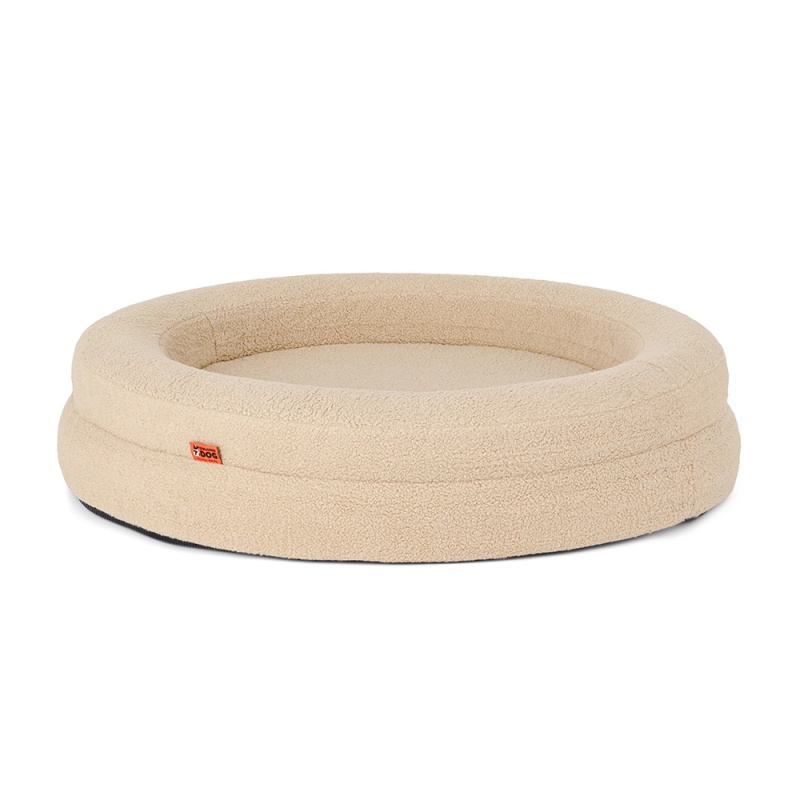 Ortopedický pelech pro psy Explorer Dog Dognut M/L 100 cm sandy beige