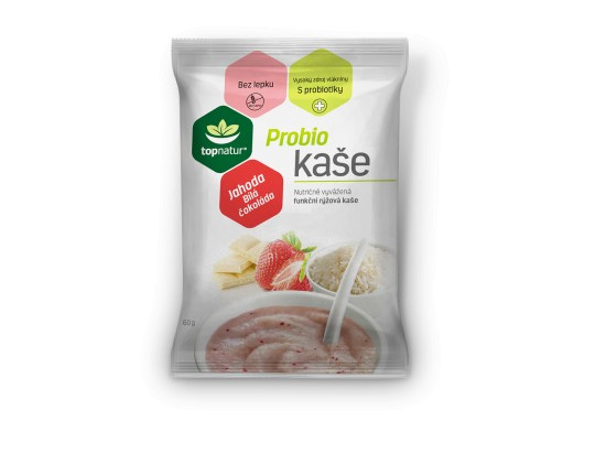 TOPNATUR Probio kaše jahoda a bílá čokoláda 60 g