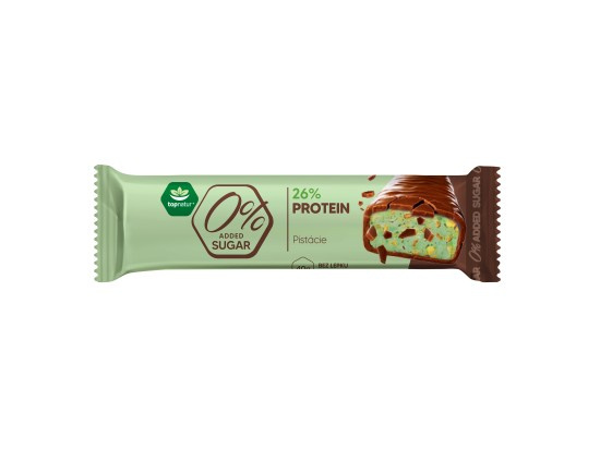 Topnatur 0% SUGAR protein tyčinka Pistácie, 40 g