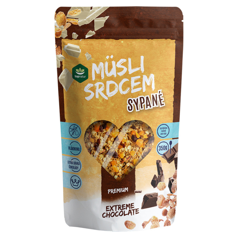 TOPNATUR Müsli srdcem extreme chocolate 350 g