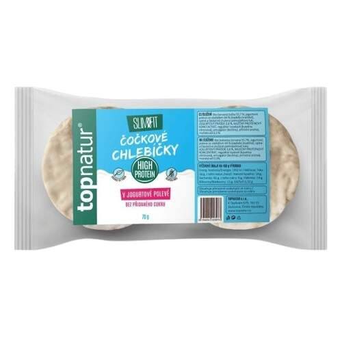 TOPNATUR Čočkové chlebíčky jogurtová poleva 70 g