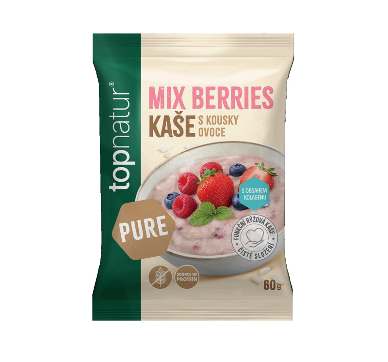 Topnatur Pure rýžová kaše mix berries 60g