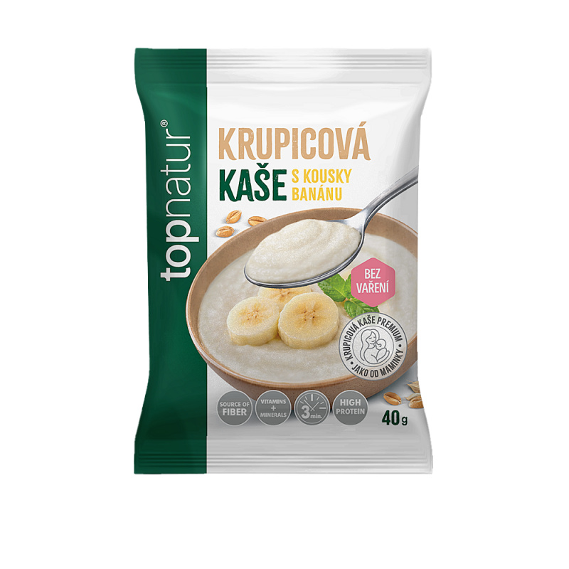 TOPNATUR Krupicová kaše banán 40 g