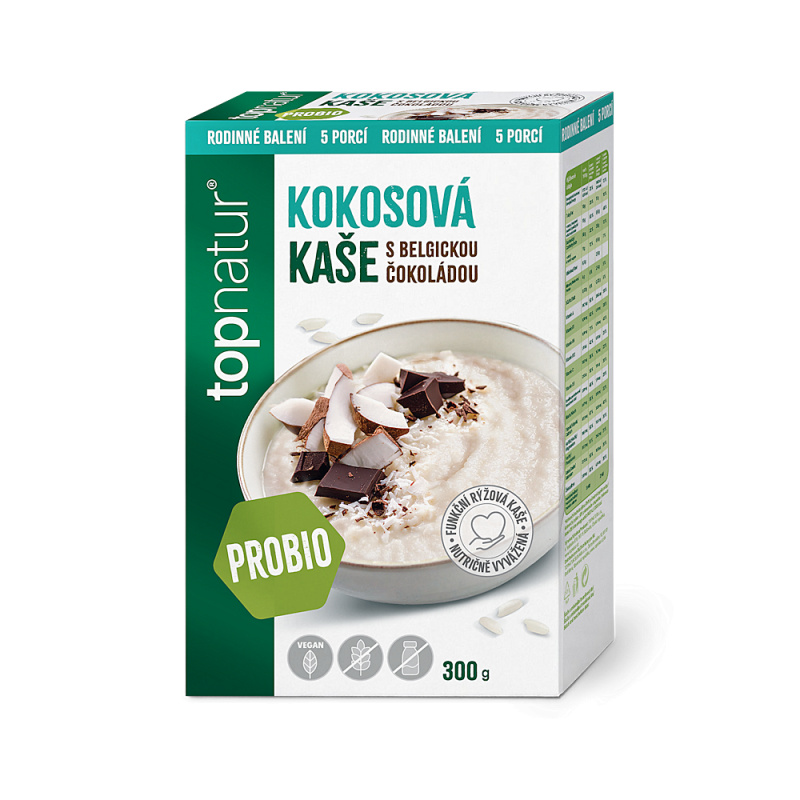 TOPNATUR Probio kaše kokos s belgickou čokoládou XXL 300 g