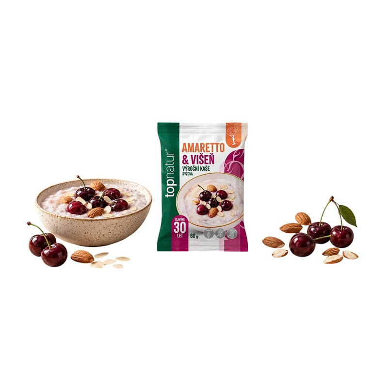 TOPNATUR Výroční kaše Amaretto & višeň 60 g