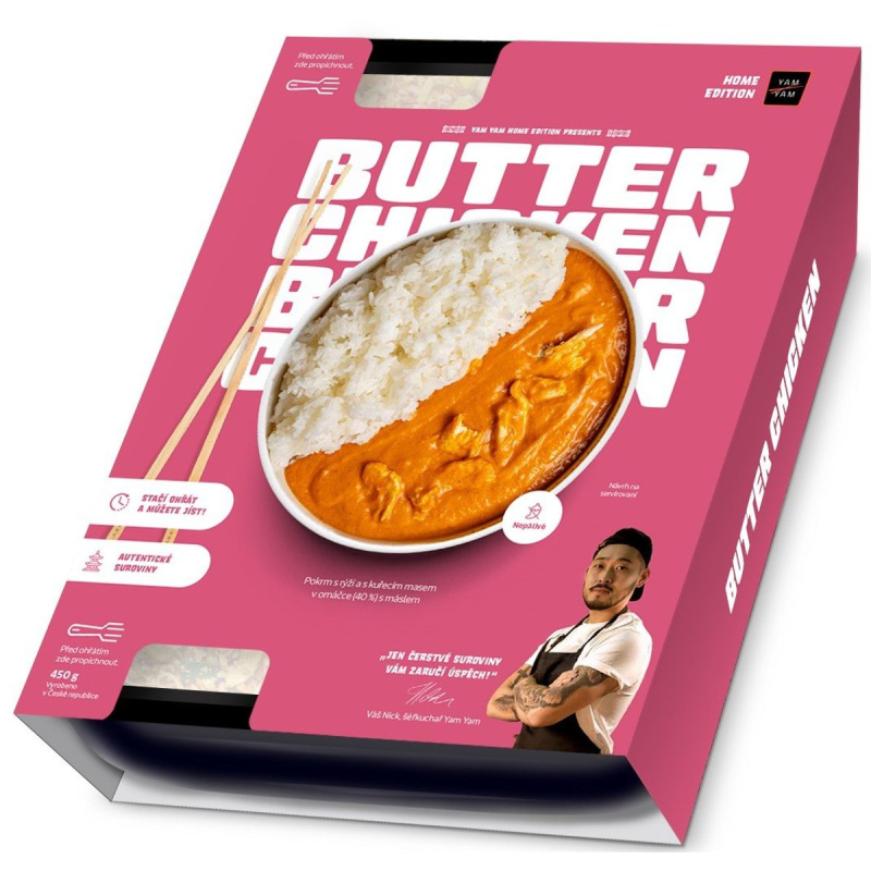Yam Yam Butter chicken indické máslové kari s kuřetem a rýží
