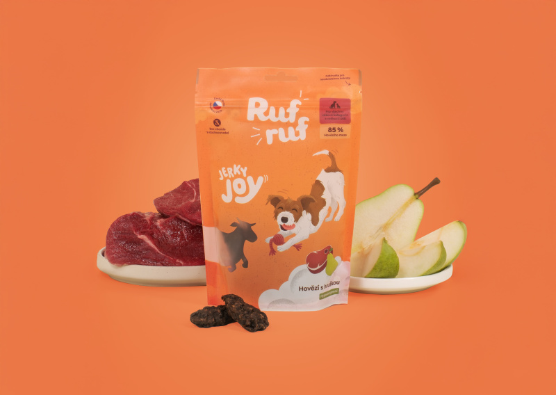 Rufruf Jerky Joy Hovězí s hruškou 12 balení
