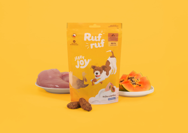 Rufruf Jerky Joy Krůtí s papájou 12 balení