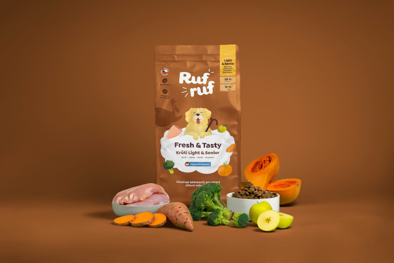 Rufruf Krůta se zeleninou a probiotiky Light & Senior Vzorek (100g)