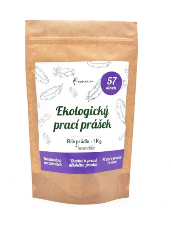 Tropikalia Ekologický prací prášek Bílé prádlo s vůní levandule, 1kg