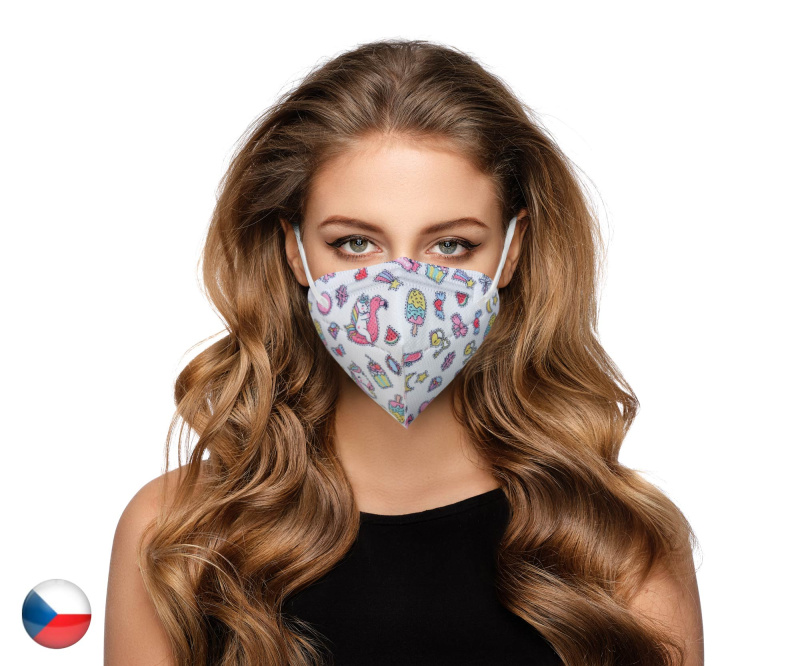 DAMA TRADE s.r.o. 10x Český respirátor FFP2 - Sladké mámení