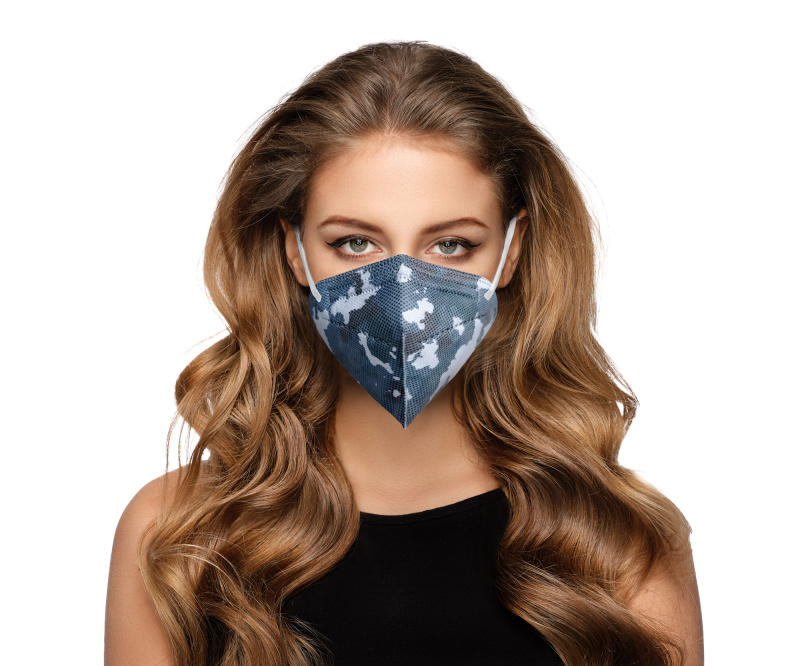 DAMA TRADE s.r.o. 10x Český respirátor FFP2 - Maskáč modrý