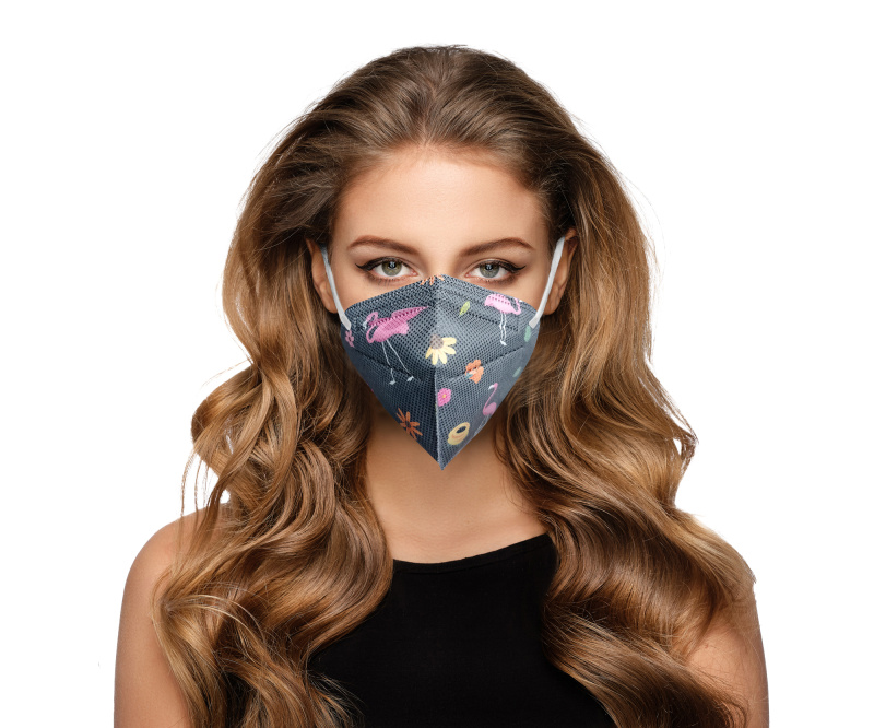 DAMA TRADE s.r.o. 10x Český respirátor FFP2 - Plameňák