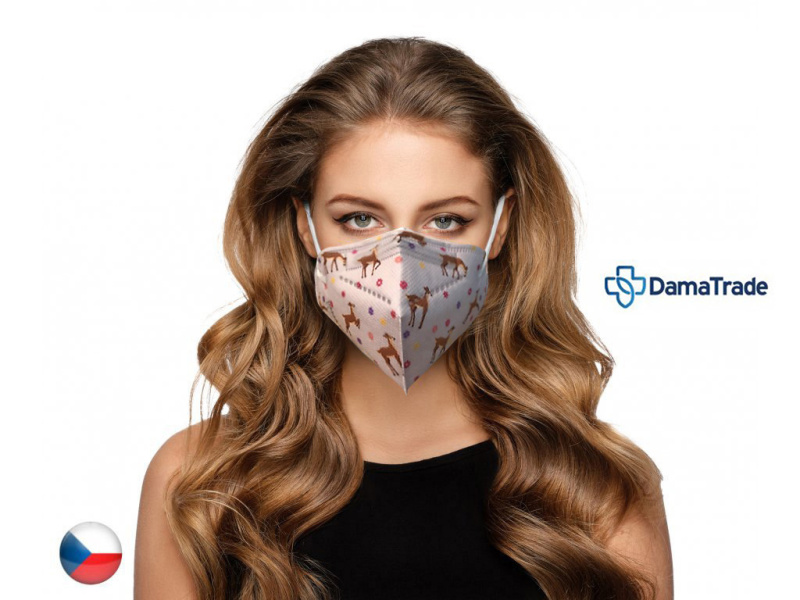 DAMA TRADE s.r.o. 10x Český respirátor FFP2 - Srnky