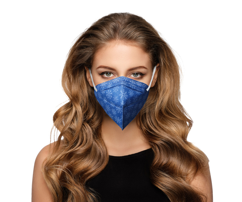 DAMA TRADE s.r.o. 10x Český Respirátor FFP2 - Modré vločky