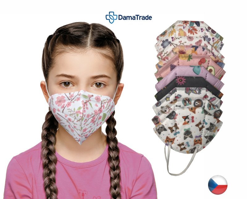 DAMA TRADE s.r.o. 10x Český respirátor FFP2 - MIX PRO HOLKY