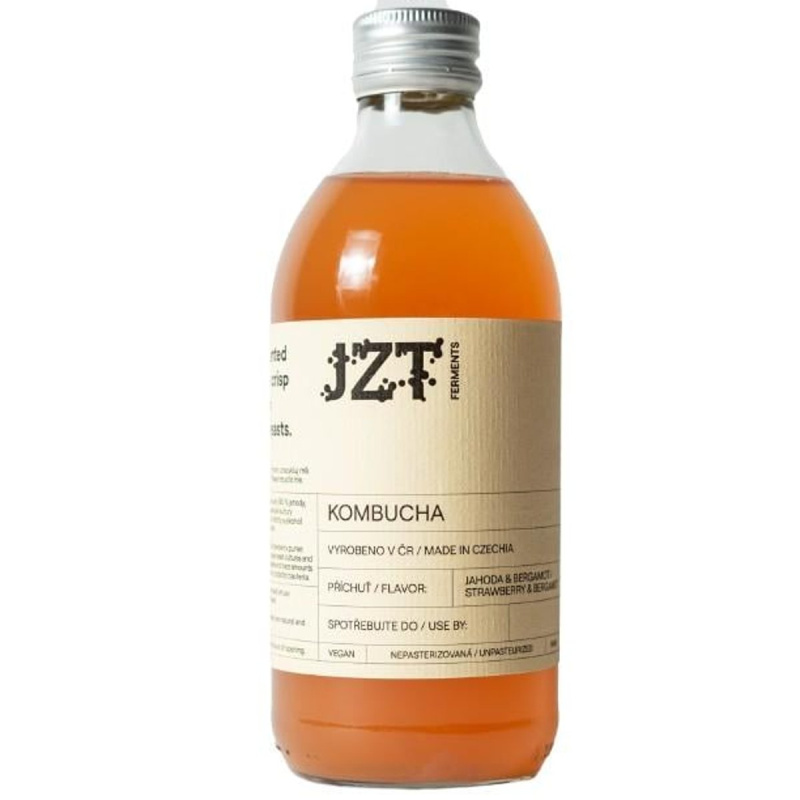 JZT Ferments Kombucha Jahoda a bergamot