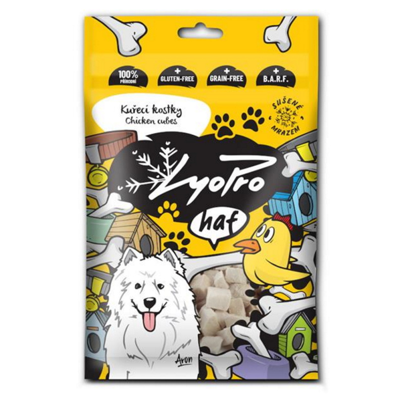Lyopro haf poch. mrazem sušené Kuřecí kostky 50g 50g