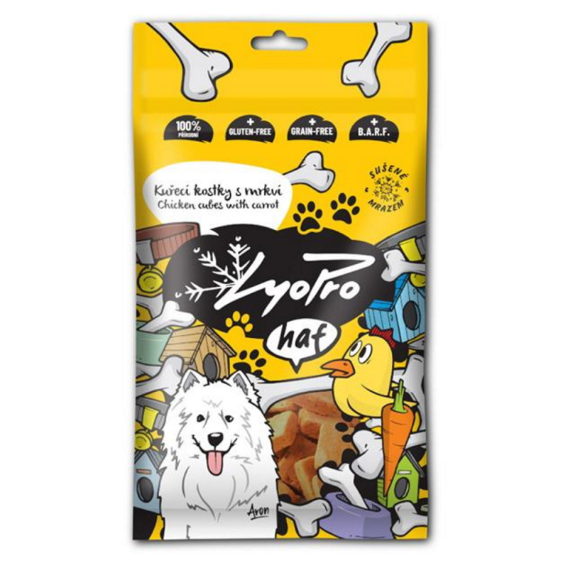 Lyopro haf poch. mrazem sušené Kuř. kostky s mrkví 50g 50g