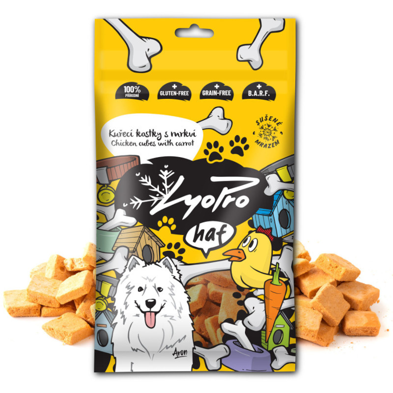 Lyopro haf poch. mrazem sušené Kuř. kostky s mrkví 50g 50g