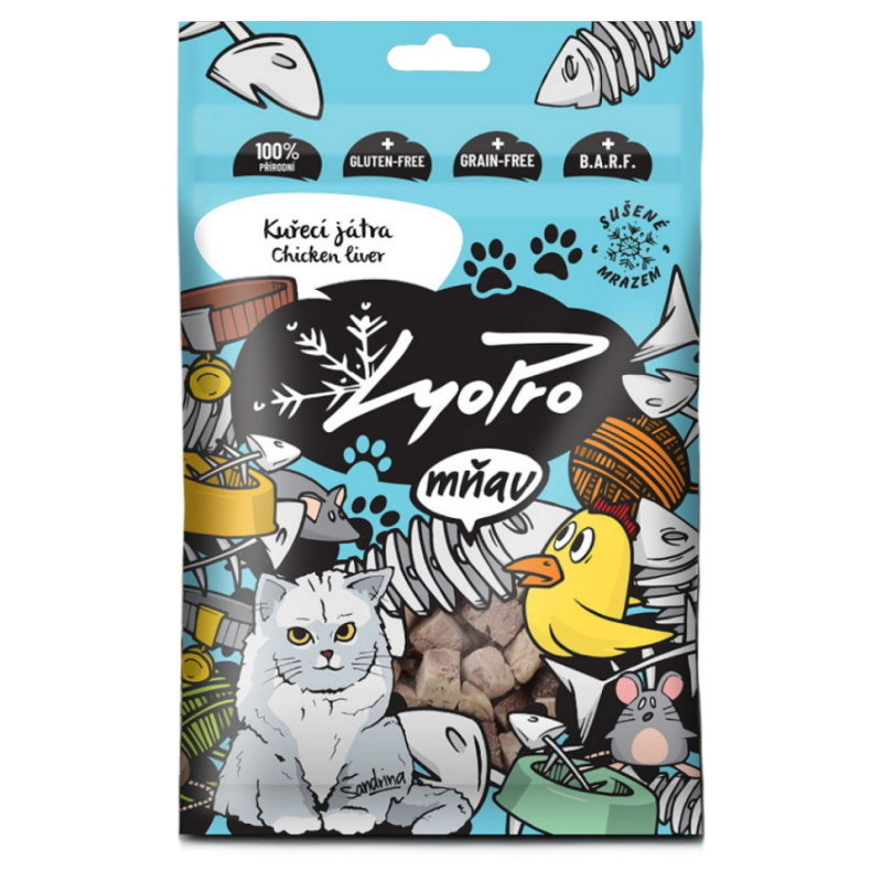 Lyopro mňau poch. mrazem sušené Kuřecí játra 50g 50g
