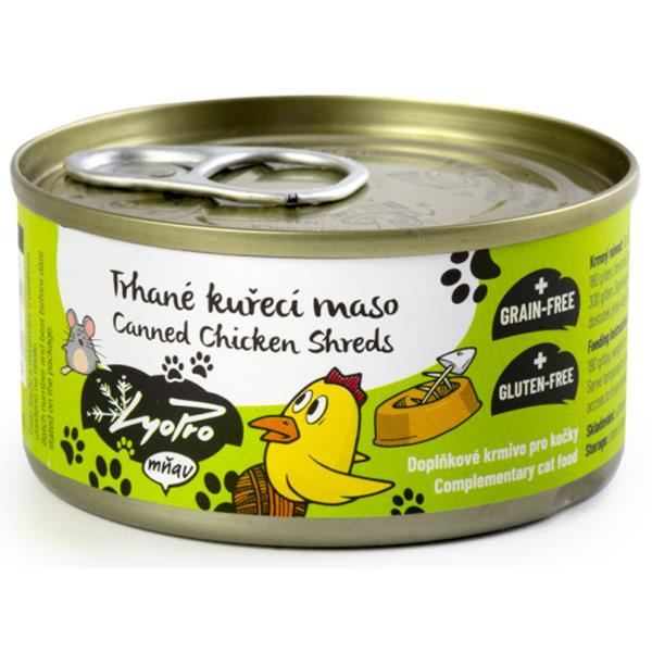 Lyopro mňau konz. Trhané kuřecí maso 85g 85g