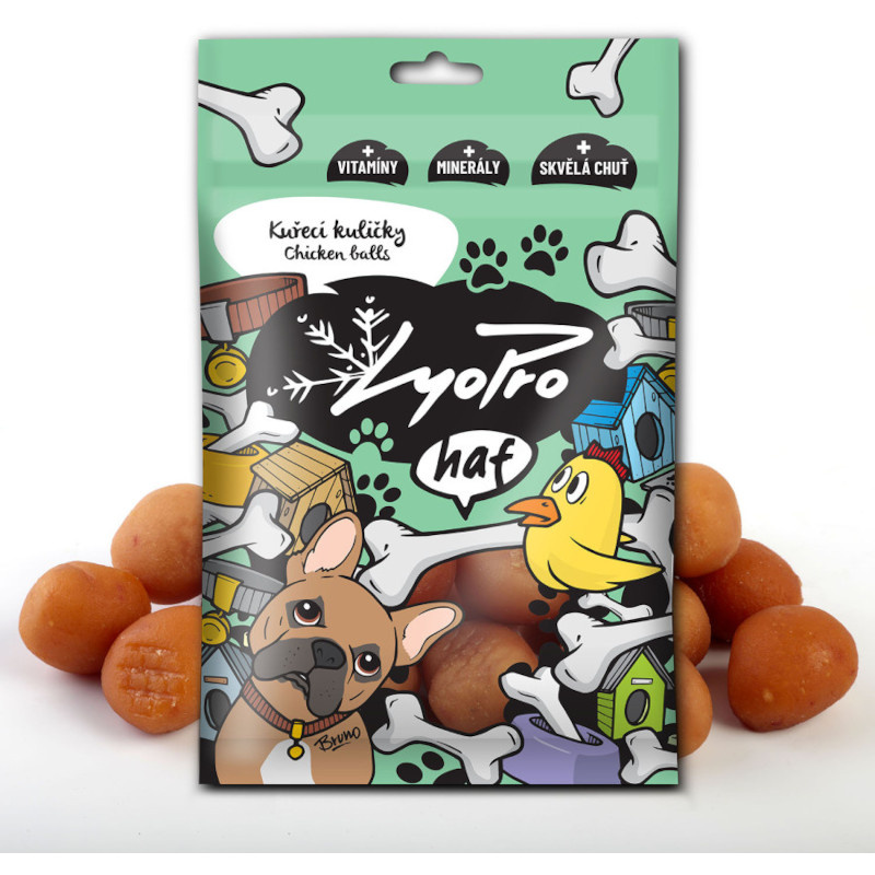 Lyopro haf poch. sušené Kuřecí kuličky 70g 70g