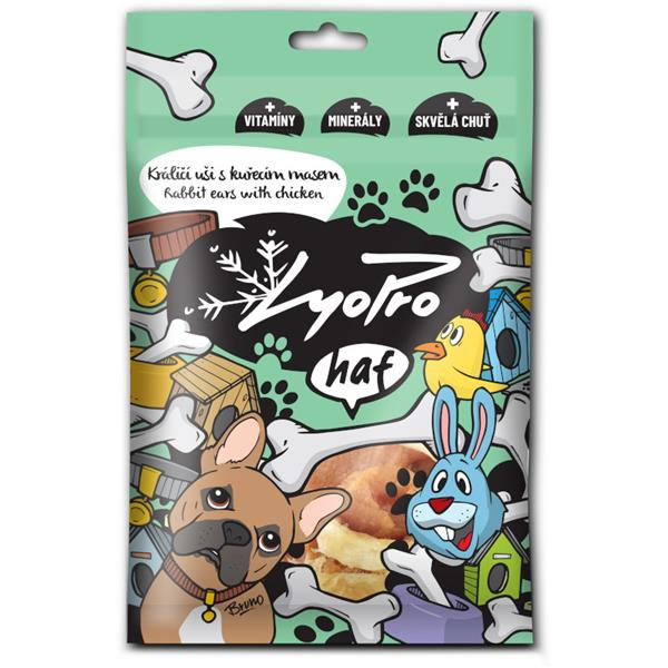 Lyopro haf poch. sušené Králičí uši s kuř. masem 70g 70g