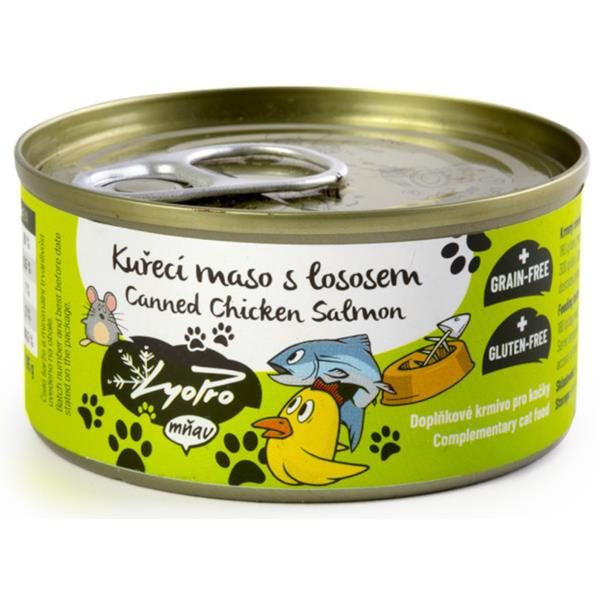Lyopro mňau konz. Kuřecí maso s lososem 85g 85g