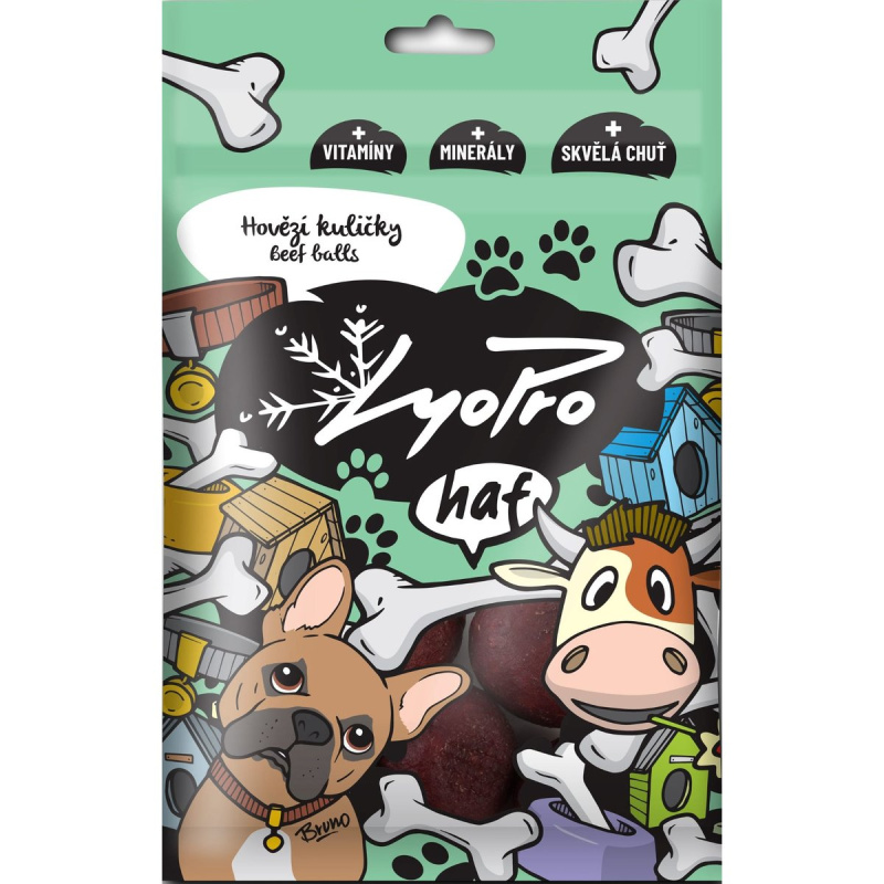 Lyopro Hovězí kuličky pro psy