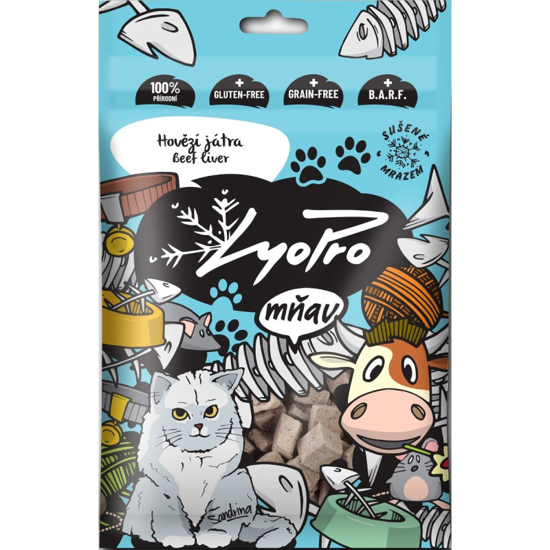 Lyopro Lyofilizovaná hovězí játra pro kočky