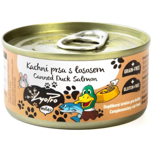 Lyopro mňau konz. Kachní prsa s lososem 85g 85 g
