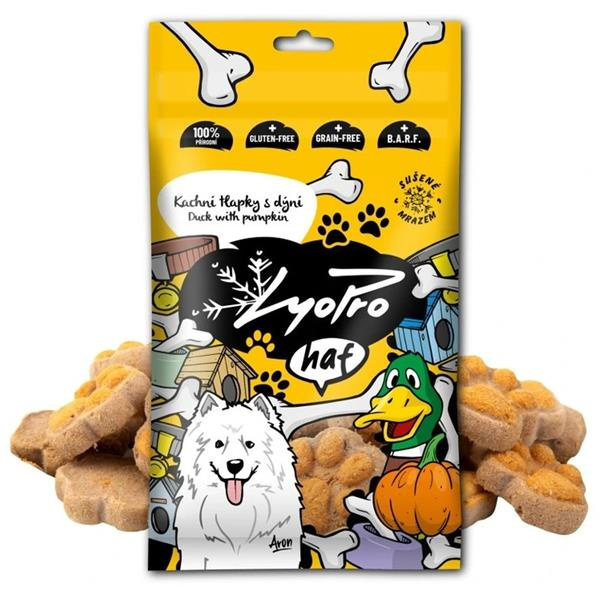 Lyopro Kachní tlapky s dýní pro psy