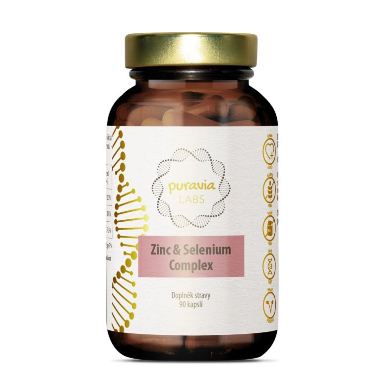 PURAVIA LABS Zinek & selen komplex 90 kapslí
