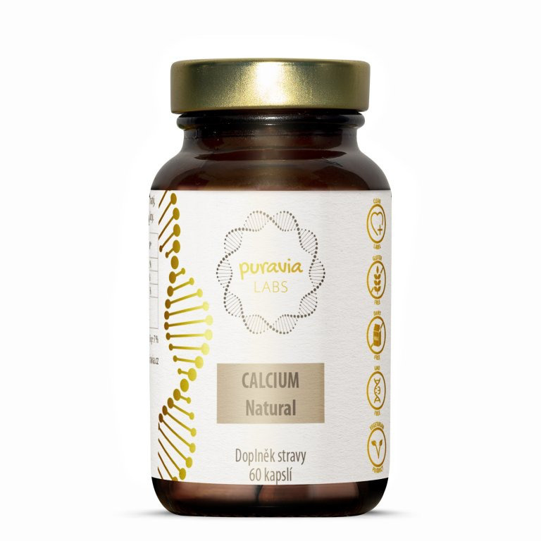 PURAVIA LABS Přírodní vápník ovovital 60 kapslí