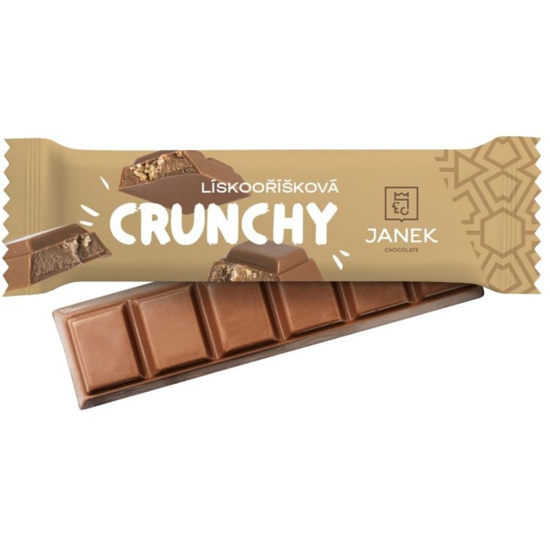 Čokoládovna Janek Lískooříšková tyčinka crunchy