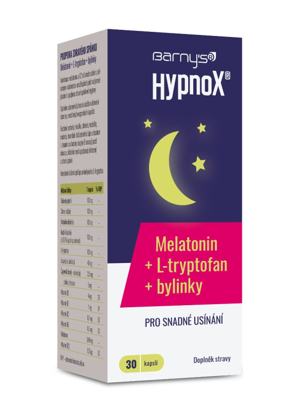 Barnys HypnoX MELATONIN+L-tryptofan cps.30