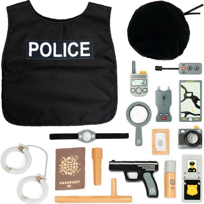 Hrací sada tématická - Policejní dřevěná (UMU)