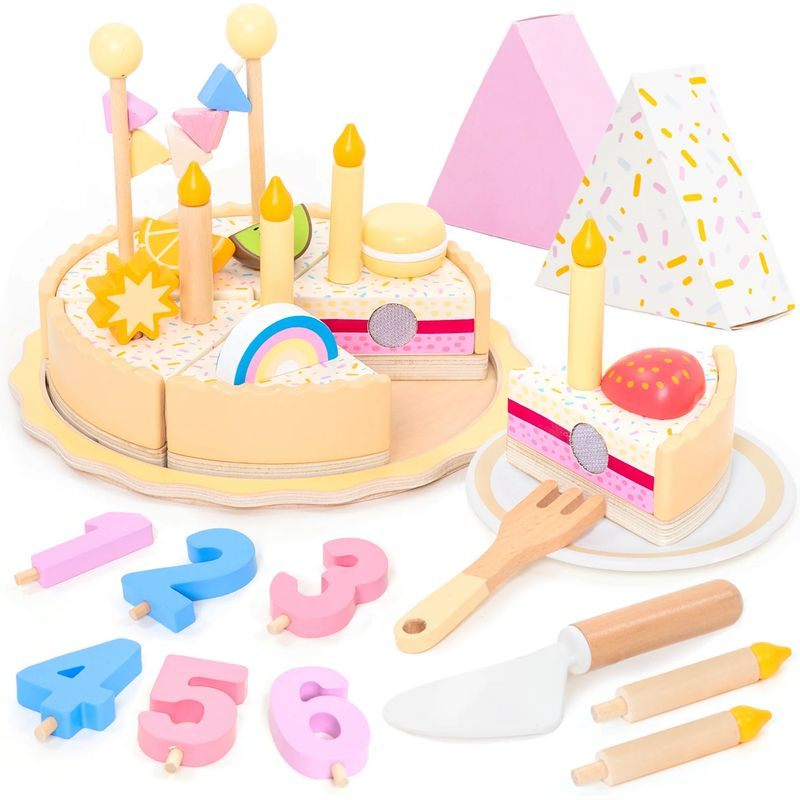 Krájení - Narozeninový dort dřevěný (UMU)